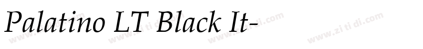 Palatino LT Black It字体转换